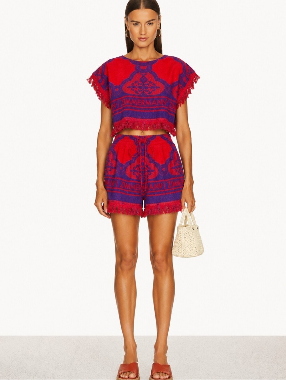 ZIMMERMANN WYLIE TOWELING TERRY CLOTH LOGO TOP